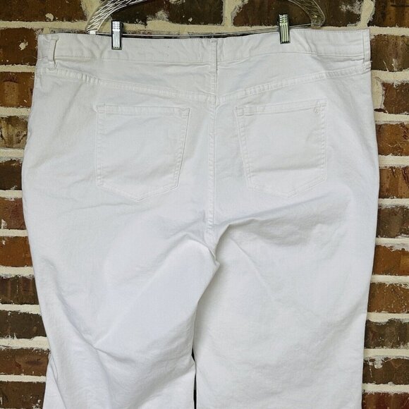 Jessica Simpson True Love Trousers White Jeans Wide Leg‎ Women's Plus Size 24 W - Picture 5 of 12